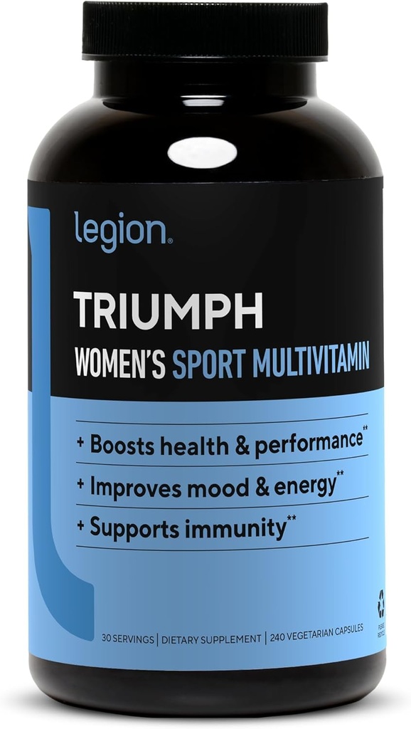 LEGION Triumph Daily Sport Multivitamin Suplemento - Vitaminas y Minerales para Atletas Ayuda con Energía para Deportes & Bodybuilding Workouts. 30 Servicios (Mujeres)