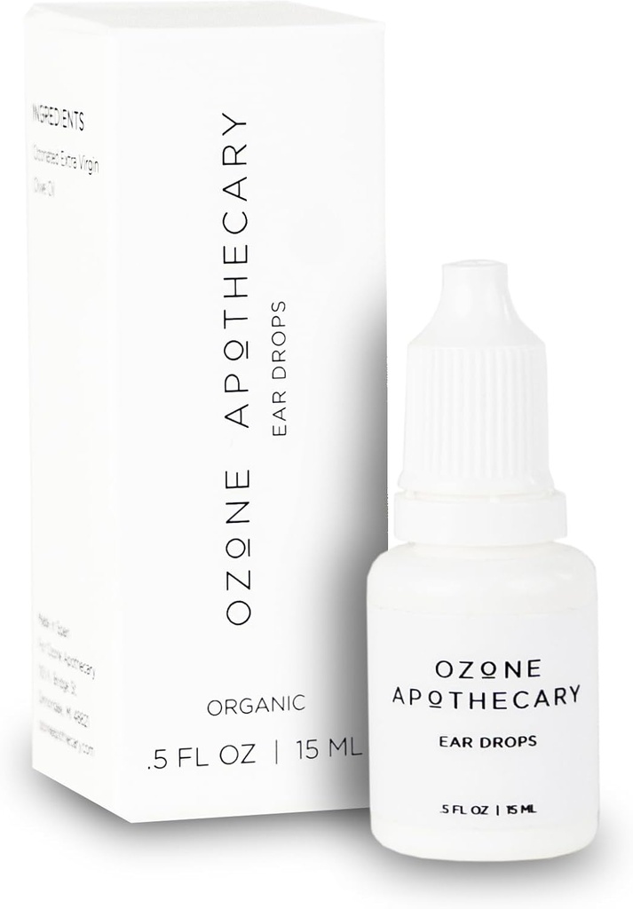 Orgánica de las gotas de los oídos ¦ Ozono Ozono Aceite Infundado Silencioso Aceite Ozonado a Nourish, Protege &amp; Limpia para Personas y Mascotas