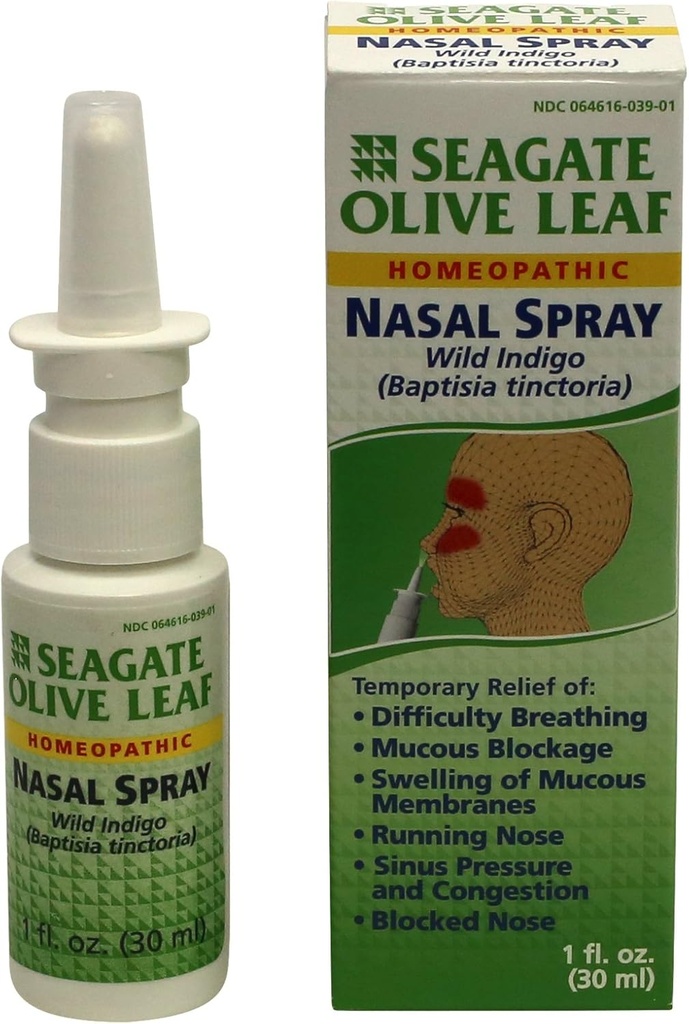Seagate Products Homeopática Hoja de Oliva Nasal Spray (Pack of 1) 1 Ounce