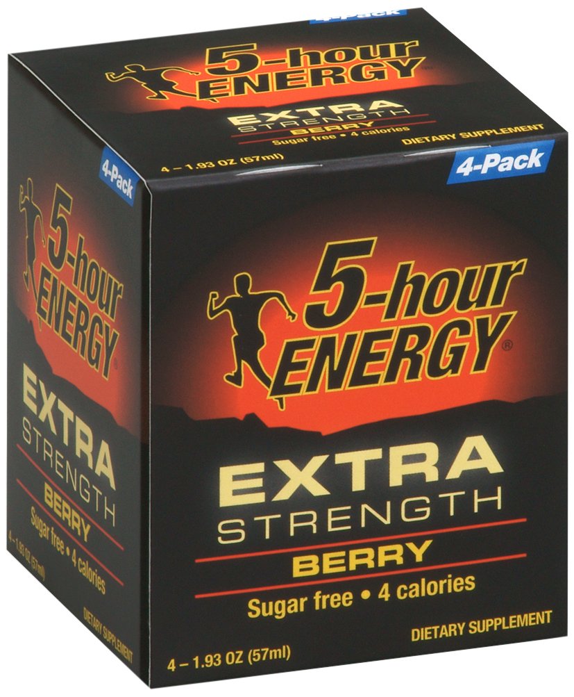 5-Hour Energy Extra Strength Suplemento dietético, Berry, 4 Conde