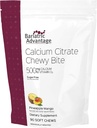 Bariatric Advantage Calcium Citrate Chewy Bites 500 mg - Highly Absorbable & Digestible - Vitamina D3 - Suplemento de Calcio Fácilmente Chewable - Mango de Piña - 90 Cuenta