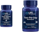 Extensión de vida 60 cápsulas vegetarianas enzimas digestivos & 120 Tablet High Potency Multi-Vitamin Suplemento Bundle