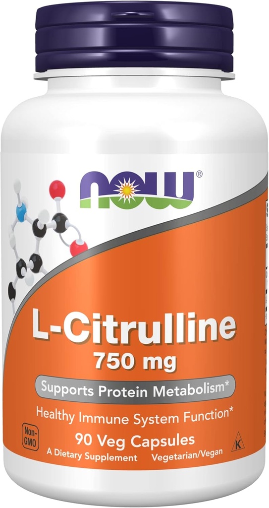 Ahora Alimentos L-Citrulline 750 mg - 90 Caps 3 Pack