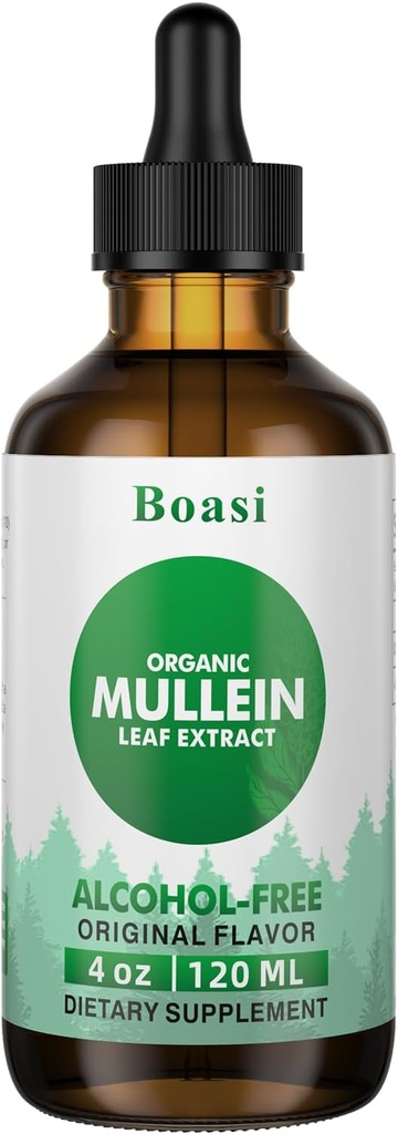 120ml Mullein Leaf Tincture - Lung Cleanse - Vegan Lung Detox - Respiratory Health and Immune Support Drops - Natural Supplement Liquid Extract 4 fl.oz. Clorophyll