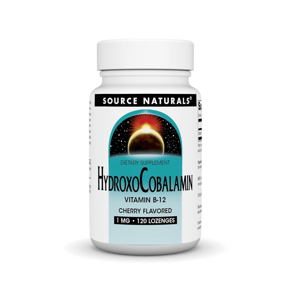 Fuente Naturales HydroxoCobalamin, Vitamina B-12, 1 mg - 120 Cherry Flavored Lozenges