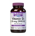 Bluebonnet Vitamina D3 2000 UI Capsules vegetales, 100 Cuentas (Pack of 1)