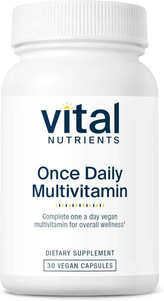 Nutrientes vitales Una vez Daily Multivitamin ← Vegan Multi for Women & Men ← Allergen-Free TEN 19 Vitaminas Esenciales + Antioxidantes para la Salud Ocular y Corazón TEN Gluten, Dairy & Soy-Free TEN 30 Capsules
