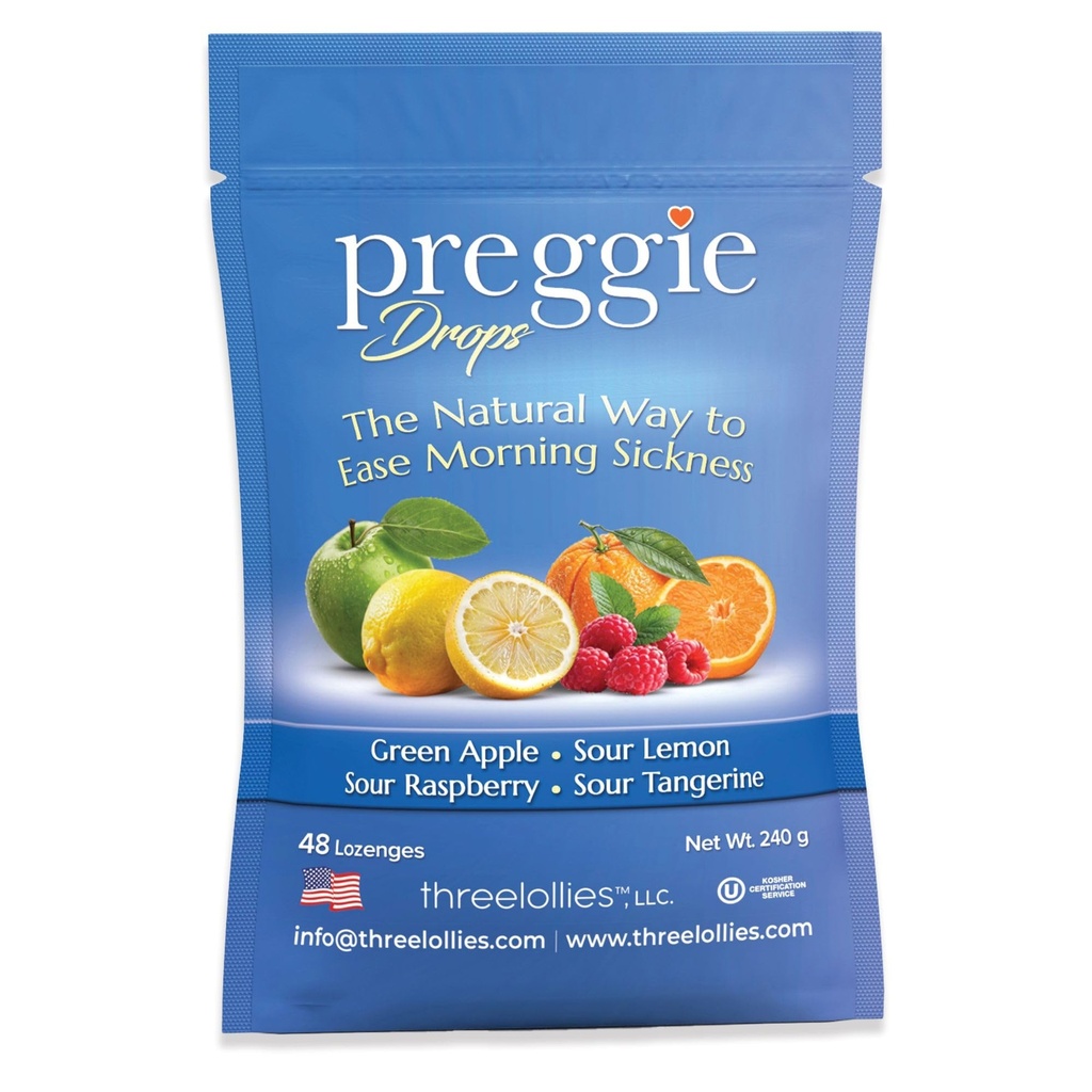 Preggie Pop gots Morning Sickness Relief for Pregnant Women. Surtido Yummy Candy Drops para el embarazo. 48 Conde