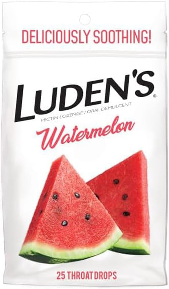 Gotas de garganta calmante de Luden, sandía, 25 ct (Pack of 1)