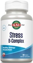 Complejo KAL Stress B Suplemento de vitaminas, Complejo de vitamina B para la energía, estrés, formación de células rojas de sangre y soporte inmunitario, con vitamina B12, B6 y ácido fólico, garantía de 60 días, 50 serv, 100 tabletas