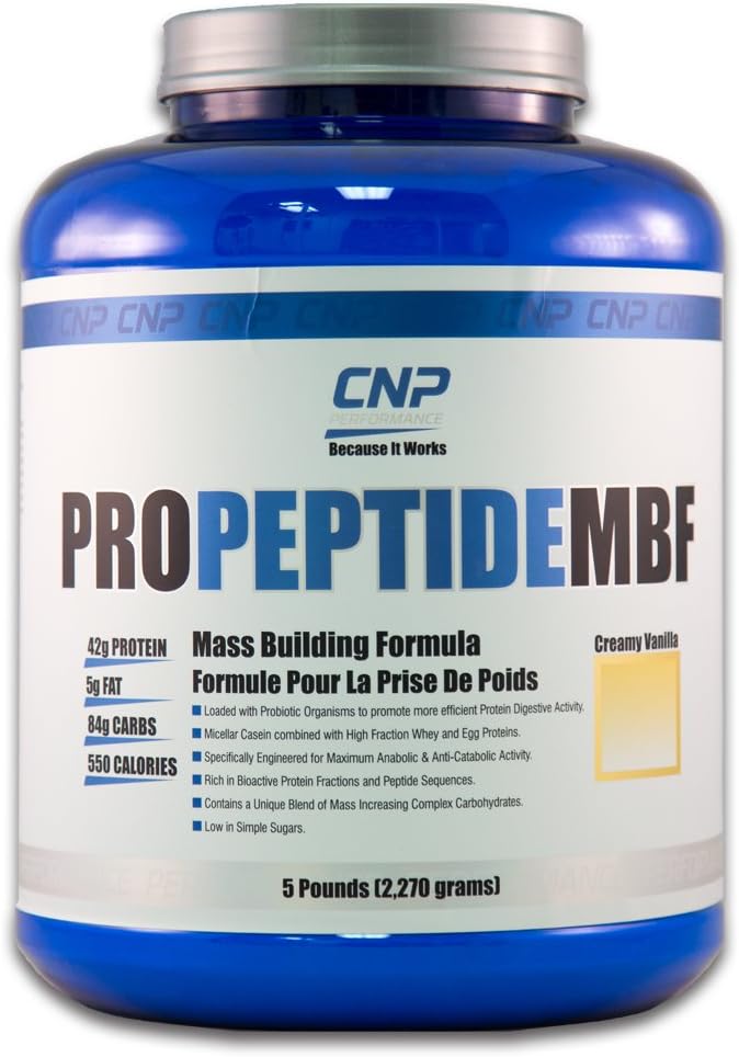 ProPeptide MBF (Mass Building Formula) Profesional Grade Protein Powder, Weight Gainer (5lb, Vanilla)