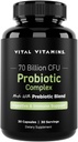 Vital Vitaminas Complejo Probiótico para Mujeres - 70 Billones CFU - Hecho con Blend Prebiótico - Digestivo, Gut Health, & Immune Support - Powerful Blend of 10 Strains - 30 cápsulas