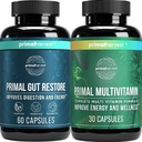 Primal Harvest Gut Restaurar & Multivitamin Suplementos para Mujeres y Hombres Multi Vitamin Capsules y Colon Cleanse Pills Bundle