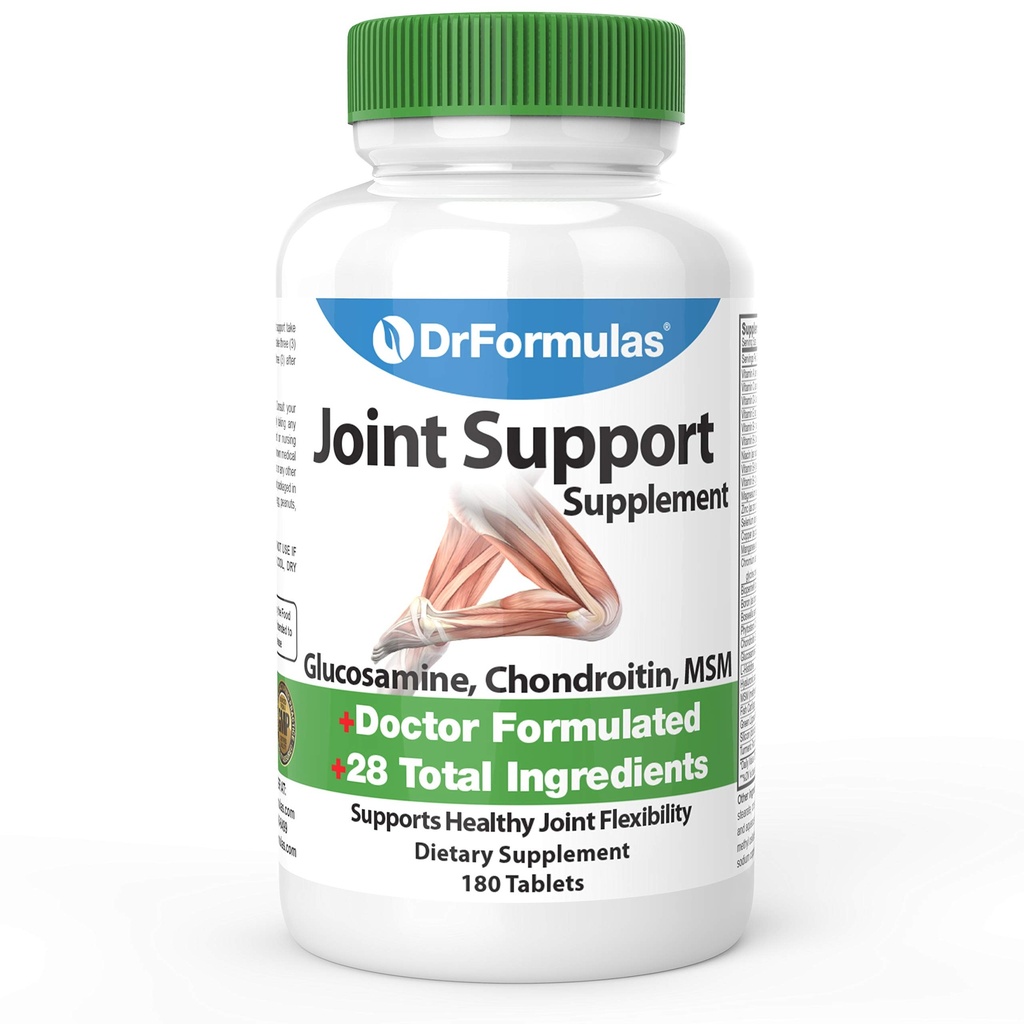 DrFormulas Joint Support Supplements for Men ' Women TEN Glucosamine Chondroitin Msm, (Mendamine) 60 Day Supply