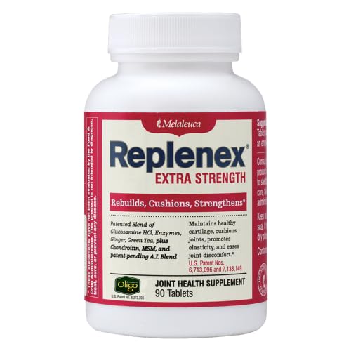 Melaleuca Replenex Rebuilds Joint Health. Glucosamina. Calcio. (90 Tabletas)