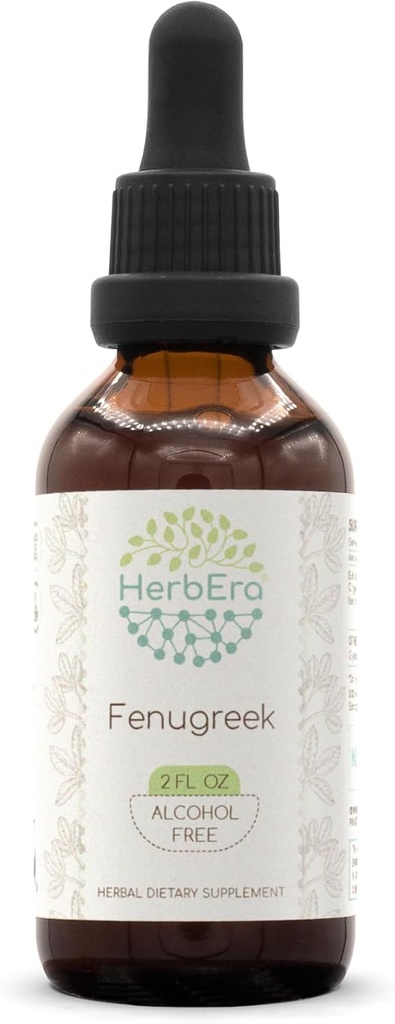 Fenugreek B60 Extracto herbario libre de alcohol Tintura, gotas líquidas concentradas Fenugreek natural (Trigonella foenum-graecum) (2 fl oz)