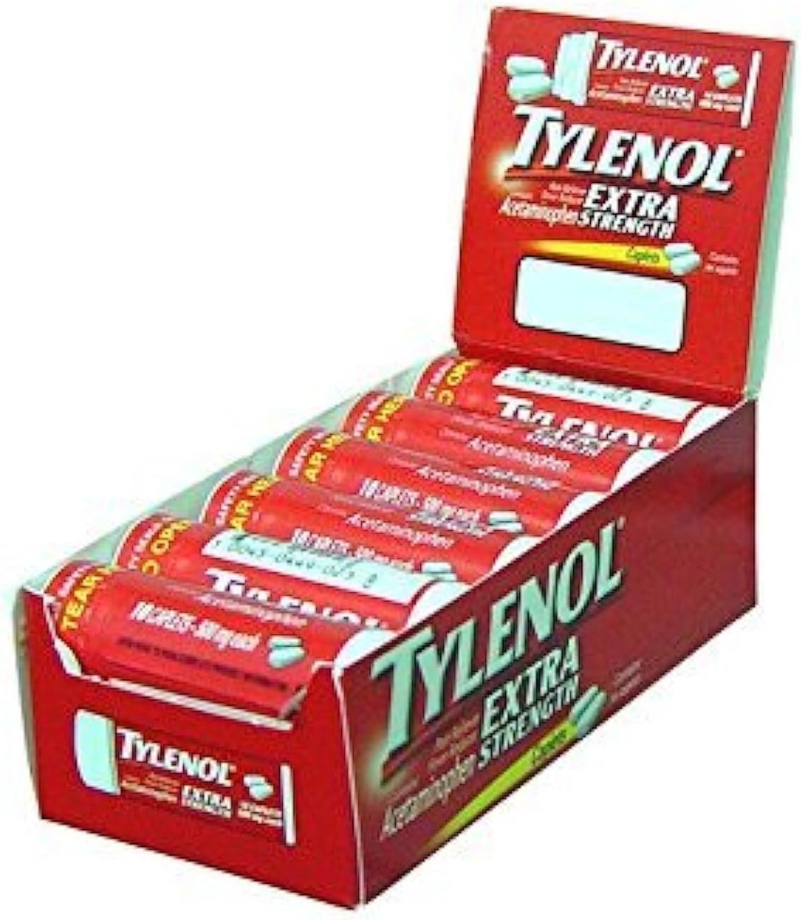 Tylenol Extra Strength Caplets con Acetaminophen, Tamaño de viaje, 10 ct