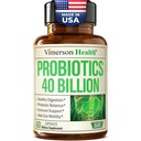 Probióticos para Mujeres y Hombres con Prebióticos - 40 Billones CFU Probióticos para Salud Digestiva, Salud Gut &amp; Apoyo Inmunitario Suplemento - Lactobacillus Acidophilus Probiótico - Vegetariano, Soy &amp; Dairy Gratis
