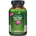 Irwin Naturals Good Mood Sleep PM - 54 Liquid Softgels - con Melatonina y L-Theanine para el descanso &amp; Relax - 18 Total Servings