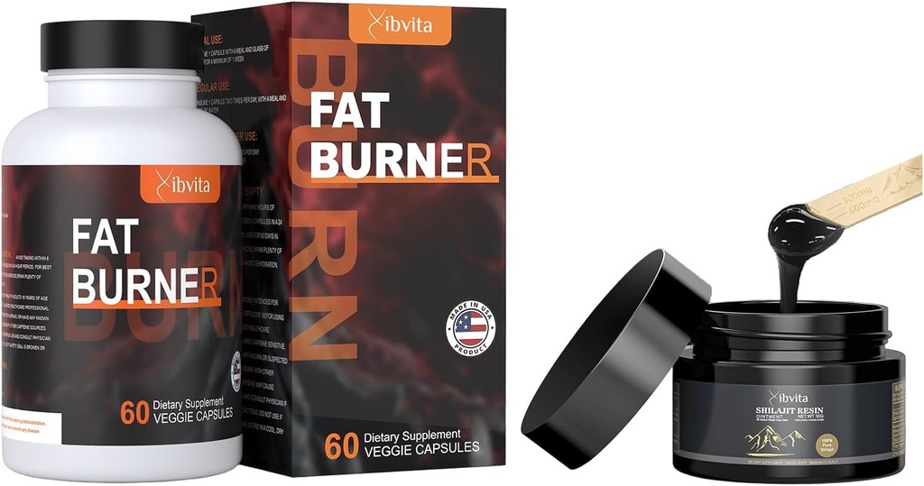 Fat Burner for Men Women ' Pure Himalayan Organic Shilajit Resin, Weight Loss Appetite Suppressant, Shilajit with Fulvic Acid > 85+ Trace Minerals Suplemento de Energía Boost & Immune Support