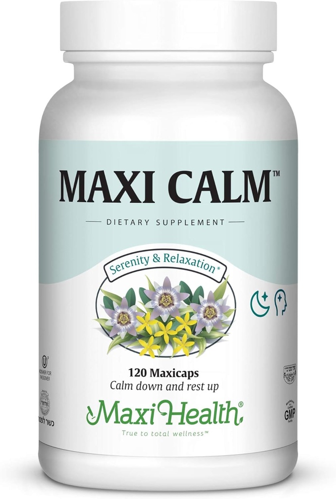 Maxi Kosher para la pascua calma Serenidad y Relajación Apoyo cápsulas, 120 Conde