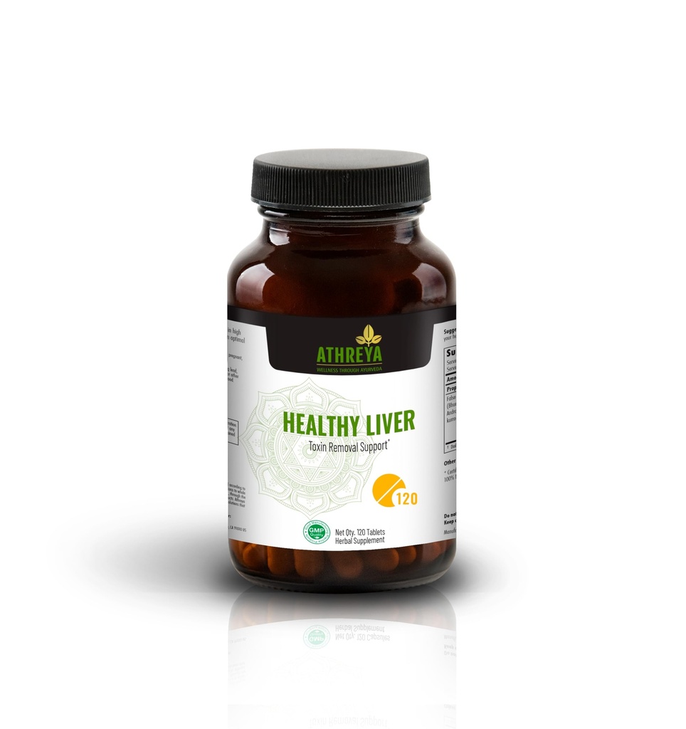 Athreya Herbs Healthy Liver Tablets TEN 120 Tablets TEN Ayurvedic Herbal Blend Supports Toxin Removal ¦ Supports Liver Care TEN Maintain Liver-Immune habit Vegan, Non-GMO ← 30 Day Supply