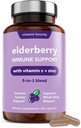 Vitamina Bounty Elderberry Organic Elderberry Capsules para Adultos - Vitamina C y Zinc Suplemento, " Echinacea, Immune System Support, Advanced 5-in-1 Blend, Non-GMO - 60 cápsulas