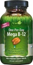 Irwin Naturals One-Per-Day Mega B-12 1,500mcg High Potency Methylcobalamin Vitamina - Absorción acelerada con MCT + Ginseng asiático - Boost de Energía Natural - 60 Liquid Softgels
