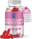 Inositol Gummies PCOS con folato & vitamina D - Myo & D-Chiro Inositol Blend, 40:1 Ratio, 60 Strawberry Flavor Gummies - Happy Hormones