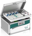 Caja de bloqueo de medicamentos con bloqueo de combinación, caja de bloqueo de medicamentos InchÓ, organizador de cajas médicas