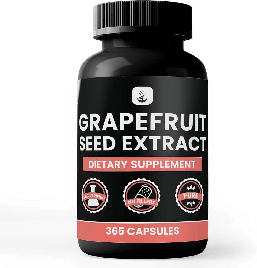 PURE ORIGINAL INGREDIENTES Grapefruit Seed Extract (365 capsules) No hay magnesio o rifles de arroz, siempre puro, lab Verified