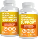 19-in-1 Cadenas de raíz de Maca Peruana - 9125 mg Suplementos de Ashwagandha con Maca Fenugreek " Ginseng (120 cápsulas), Pack de 2