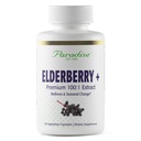 Elderberry de hierbas paradisiacas con extracto de zinc, apoya las defensas naturales del cuerpo, superpotencia, ultra puro, vegano, no GMO, sin gluten, 60 cápsulas vegetarianas