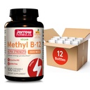 Jarrow Formulas Methyl B-12 Ultra Strength, Suplemento dietético para la producción de energía celular, 100 tabletas de sabor tropical, hasta un suministro de 100 días, paquete de 12
