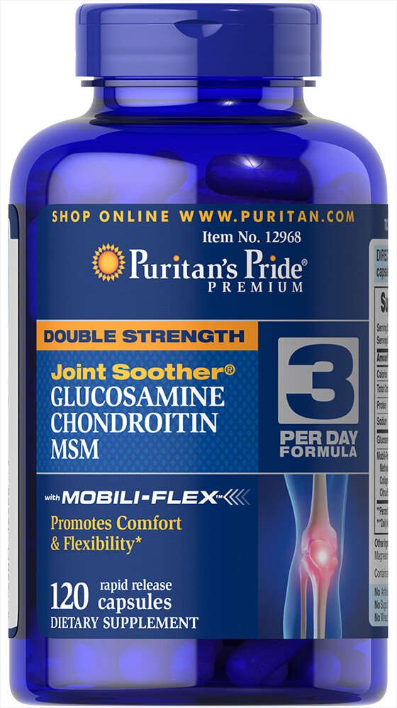 Pride de Puritan Glucosamine, Condroitin &amp; MSM-3 por día Fórmula
