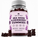 Mar Moss Gummies con elderberry, Burdock Root y Bladderwrack para niños y adultos 60pcs