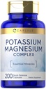 Carlyle Potassium Magnesium Suplemento Silencio 200 Conde ← No GMO & Gluten Complejo Libre