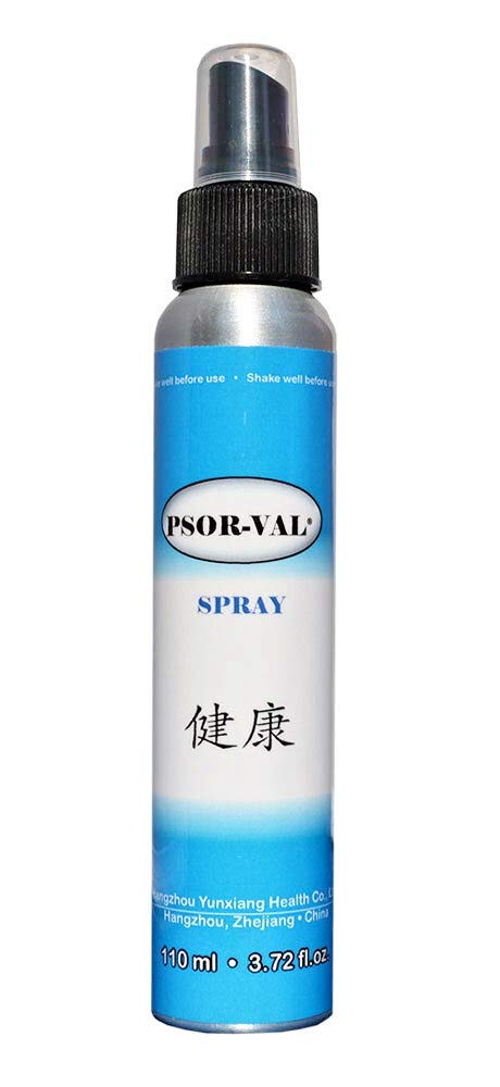 PSOR-VAL Fast-Acting Zinc Pyrithione Skin Disorder Relief Spray for Psoriasis, Dermatitis and Eczema Symptoms (3.72 Fl Oz/110ml)