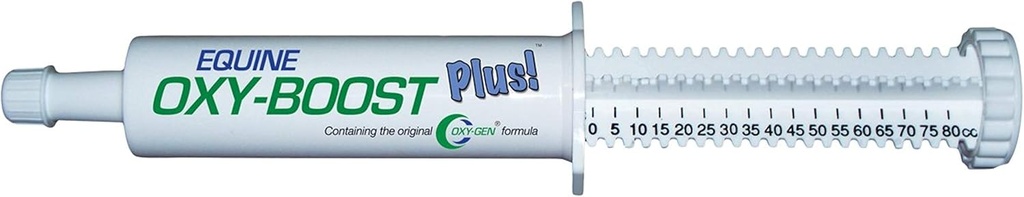 Oxy-Gen Oxy-Boost Probiotic Electrolyte Paste for Horses TENIDO Contiene Vitamina E, Omega 3, Omega 6 y Octacosanol Para Rendimiento Mejorado ← 80cc Paste (4 Doses) Made in USA