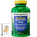 Spring Valley Magnesium 400 mg Bono &amp; Muscle Health Tablets, Suplemento dietético, 250 Cuenta Mejor Suplemento Magnesio para Mujeres, Pastillas de Magnesio para Mujer Bundle con 45 Diabetes de Lual Decodificado