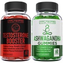 Atlantis Nutrición Testosterona Booster 2-Pack (120 Gummies) + Ashwagandha 60 Gummies