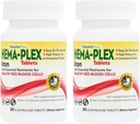 NaturesPlus Hema-Plex Iron - 30 Tablas de liberación lenta, Pack de 2 - Sangre total - 85 mg Hierro Chelated - Con Vitamina C " Bioflavonoides - No GMO, Vegetariano " Gluten Gratis - 60 Total Servings