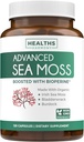 Cápsulas de Moss del Mar Irlandés Orgánico - Moss del Mar Orgánico Capsules con Fledderwrack Burdock Root y Black Pepper Extracto para la Absorción Mejorada - Vegan Non-GMO & Made in The USA (2 Month Supply)