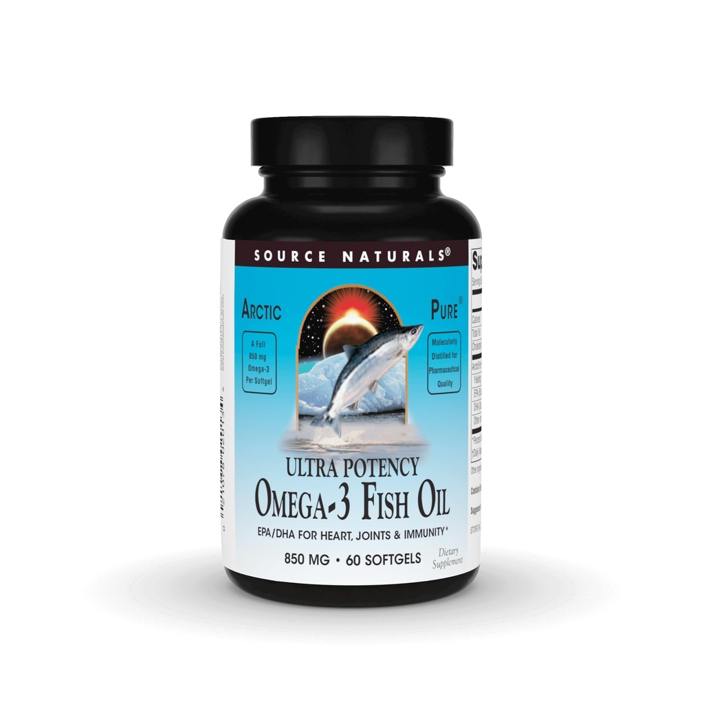 Fuente Natural ArcticPure Ultra Potency 850 mg Omega-3 Fish Oil - 60 Softgels