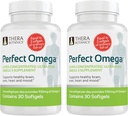 Perfect Omega Fish Oil Suplemento EPA & DHA – Alta Absorción, Omega concentrado 3 para el corazón, cerebro, ojo, " Metabólica Salud - Alaskan Fish Oil Softgels - 60 Cuenta (Pack of 2)