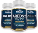 Doctor Fórmula 2 Más Vitaminas Oculares con Zeaxanthin Plus Lutein - Extracto de semillas de arándano y uvas - Macular Health Formula - 60 cápsulas de suplemento Ojo