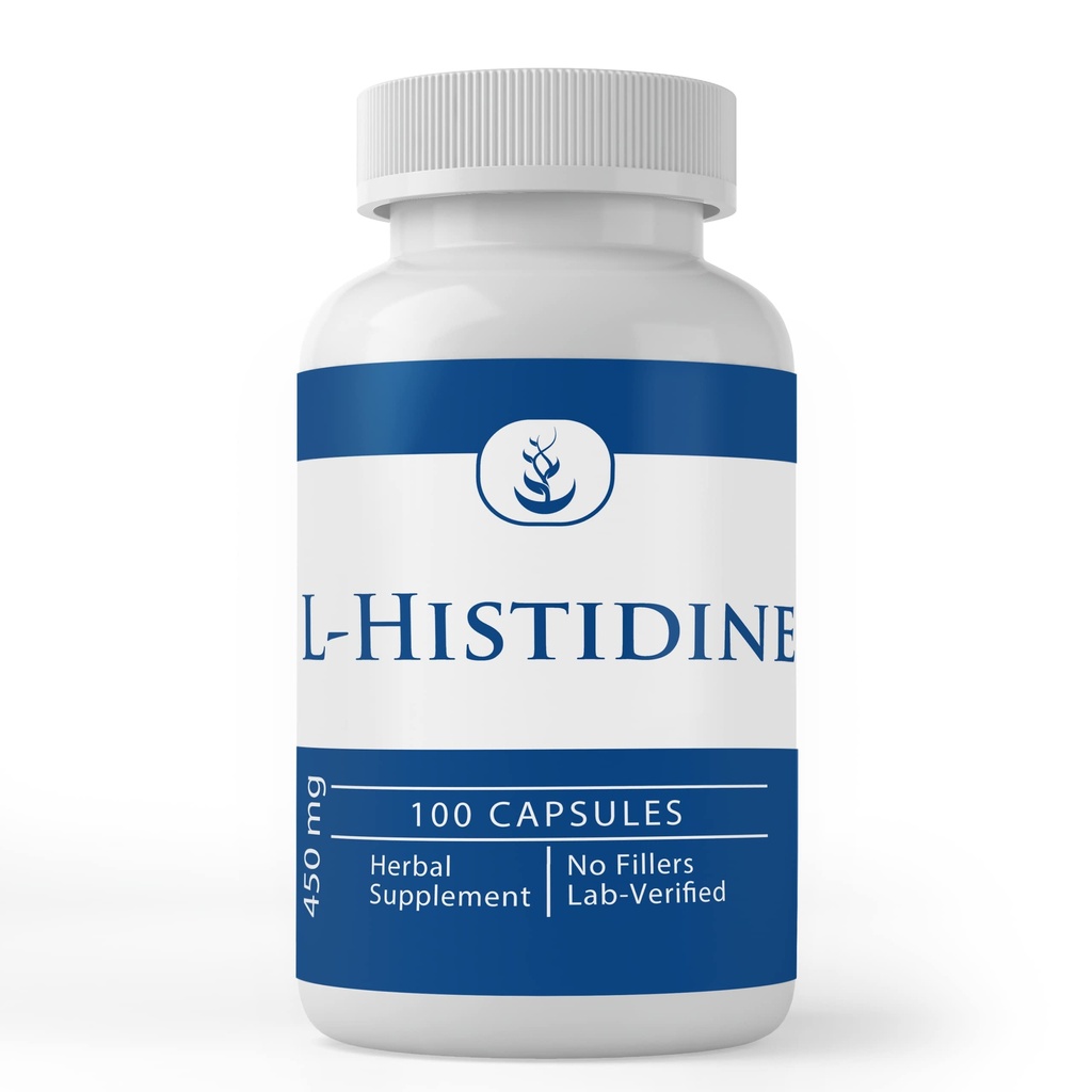 PURE ORIGINAL INGREDIENTES L-Histidine (100 cápsulas) Siempre puro, sin aditivos ni artillería, Lab Verified