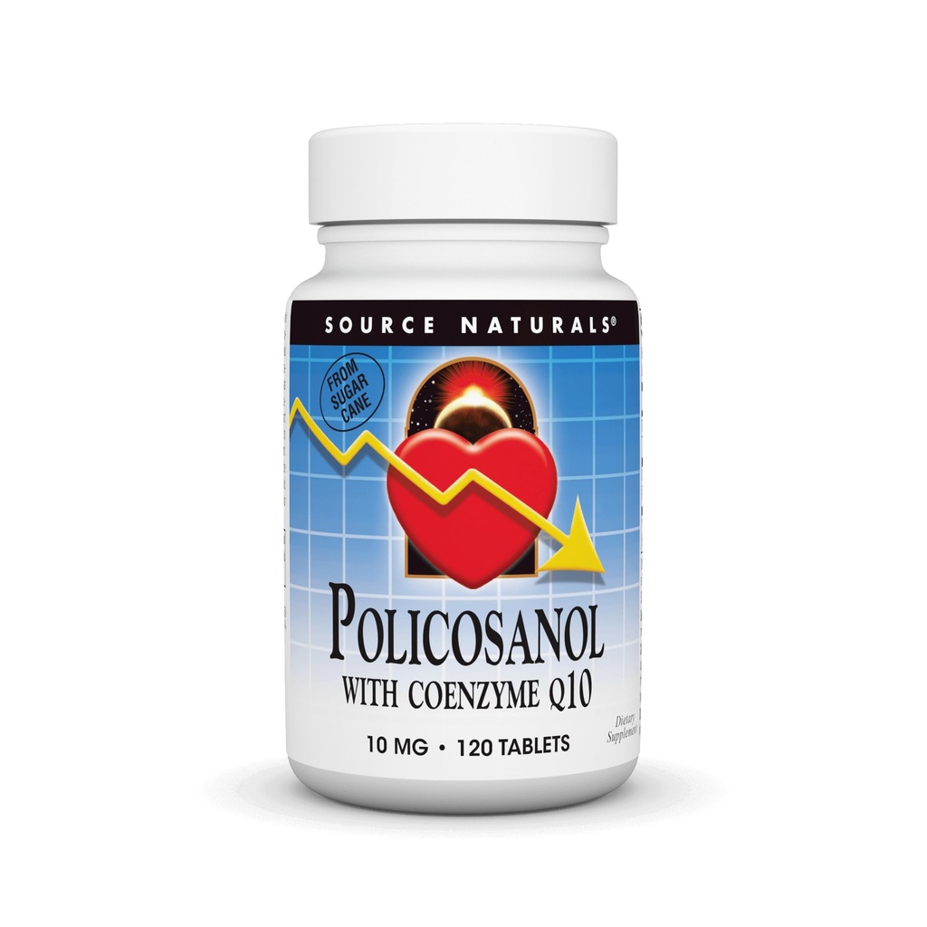 Fuente Natural Policosanol con Coenzyme Q10, 10 Mg -120 Tablets