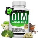 Suplemento de Dim 910 mg Plus Complejo BioPerine - Diindolylmetano para apoyar el equilibrio hormonal y el metabolismo estrógeno, ayuda con el acné de la menopausia PCOS Mejor creación de cuerpo de la piel, para hombres mujeres, 60 cápsulas