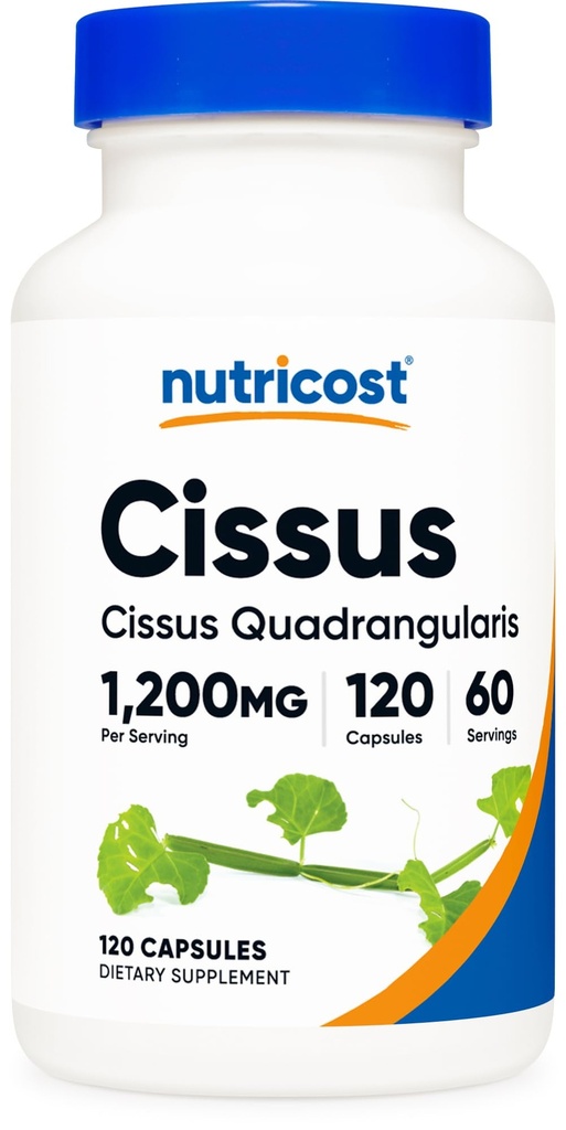 Nutricost Cissus Quadrangularis (1200mg) 120 Capsules - 60 Servings, Gluten Free, Non-GMO, y Vegetarian Friendly